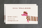 "Happy Dog" - Business Cards in Chocolate by Lori Wemple - Front