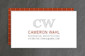 "Sketchy Business" - Business Cards in Brick by Jenn Johnson - Front