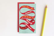 "Ribbon" - Business Cards in Cherry by Jazmin B. Marquez - Front