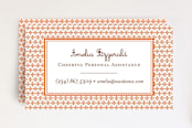 "Paprika Patterned" - Business Cards in Paprika by Blixa 6 Studios - Front