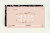 "Gold Glamour" - Business Cards in Blush by Hooray Creative - Front