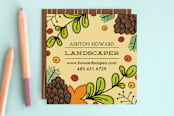 "Foliage Scape" - Business Cards in Canvas by Clair Landers - Front