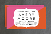 "Pleased as Punch" - Business Cards in Tangerine by hi-lighter inc. - Front