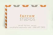 "A Bold Impression" - Business Cards in Tangerine by amanda cunningham - Front