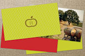 "Apple for the Teacher" - Business Cards in Cherry by Avie Designs - Back of Card Options
