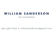 "Bold and Basic" - Business Cards in Navy by Alethea and Ruth - Detail