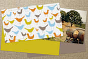 "Oh Hello Birds" - Business Cards in Electric Yellow by Avie Designs - Back of Card Options