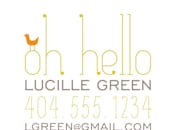 "Oh Hello Birds" - Business Cards in Electric Yellow by Avie Designs - Detail
