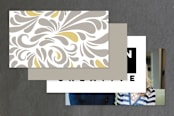 "Swish" - Business Cards in Daffodil by Jody Wody - Back of Card Options