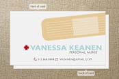 "Band Aid" - Business Cards in Crimson by Sheila Sunaryo - Front