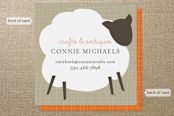 "Country Crafts" - Business Cards in Orange Zest by Robin Ott - Front