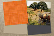 "Country Crafts" - Business Cards in Orange Zest by Robin Ott - Back of Card Options
