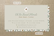 "Dainty Flowers" - Business Cards in Slate by Lehan Veenker - Front