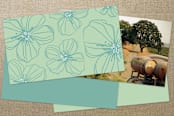 "Flora" - Business Cards in Moss by Kristen Smith - Back of Card Options
