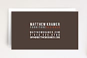 "Furniture Designer" - Business Cards in Paprika by Lina Goldberg - Front