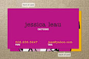 "Retro Chatterbox" - Business Cards in Retro Pink by Mandy Rider - Front