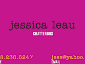 "Retro Chatterbox" - Business Cards in Retro Pink by Mandy Rider - Detail