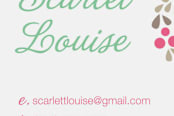 "Scarlet Louise" - Business Cards in Seafoam by Pixel and Hank - Detail