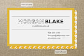 "Simple Houndstooth" - Business Cards in Lemon by Jill Means - Front