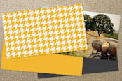 "Simple Houndstooth" - Business Cards in Lemon by Jill Means - Back of Card Options