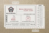 "Vintage Hollywood Ticket" - Business Cards in Crimson by Erin Nelson - Front