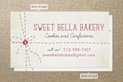 "Baker's Twine" - Business Cards in Cherry by Paige Rothhaar - Front