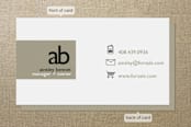 "Monogram Logo" - Business Cards in Mocha by R studio - Front