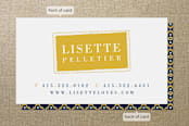 "Vintage Stamp" - Business Cards in Navy by Jody Wody - Front