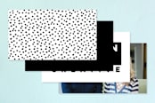 "Half" - Business Cards in Light Rose by Susan Brown - Back of Card Options