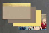 "Gold Dip" - Business Cards in Kraft by Hooray Creative - Back of Card Options