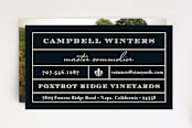 "Vintner" - Business Cards in Navy by Olivia Raufman - Front