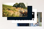 "Vintner" - Business Cards in Navy by Olivia Raufman - Back of Card Options