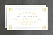 "Chic & Antique" - Business Cards in Gold by Morgan Ramberg - Front
