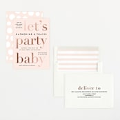 "Laud" - Baby Shower Invitations in Pink Lemonade by Jennifer Lew - Assembled
