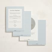 "Pram Bouquet" - Baby Shower Invitations in Cloud by Everett Paper Goods - Back of Card Options