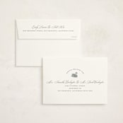 "Swan Shower" - Baby Shower Invitations in Charcoal by Megan Davis - FREE Recipient Addressing
