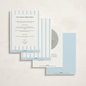 "Snowflakes" - Baby Shower Invitations in Glacier by Baumbirdy - Back of Card Options