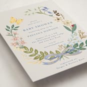 "Baby Flora" - Baby Shower Invitations in Sky by Petra Kern - Detail