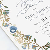 "Baby Vines" - Baby Shower Invitations in Sky by Alethea and Ruth - Detail