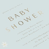 "Daisies" - Baby Shower Invitations in Baby Blue by Ani Somi - Detail
