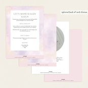 "Fabled" - Baby Shower Invitations in Blush by Jelena Vuletic - Back of Card Options