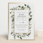 "Classic Love" - Baby Shower Invitations in Vanilla by Susan Moyal - Front