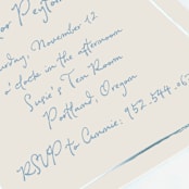 "ribbon bow drawing" - Baby Shower Invitations in Dusty Blue by Cass Loh - Detail