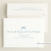 "ribbon bow drawing" - Baby Shower Invitations in Dusty Blue by Cass Loh - FREE Recipient Addressing