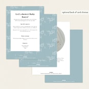 "Polished" - Baby Shower Invitations in Powder Blue by Jennifer Postorino - Back of Card Options