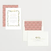 "Ribbonly Frame" - Baby Shower Invitations in Butter by Itsy Belle Studio - Assembled