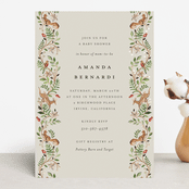 "Highlands" - Baby Shower Invitations in Peach Pie by Sarah Knight - Front
