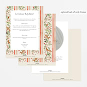 "Highlands" - Baby Shower Invitations in Peach Pie by Sarah Knight - Back of Card Options