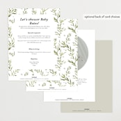 "Aveline" - Baby Shower Invitations in Diamond by Kate Ahn - Back of Card Options
