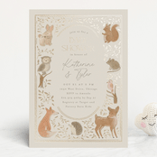 "Woodland storybook" - Baby Shower Invitations in Ecru by Creo Study - Front